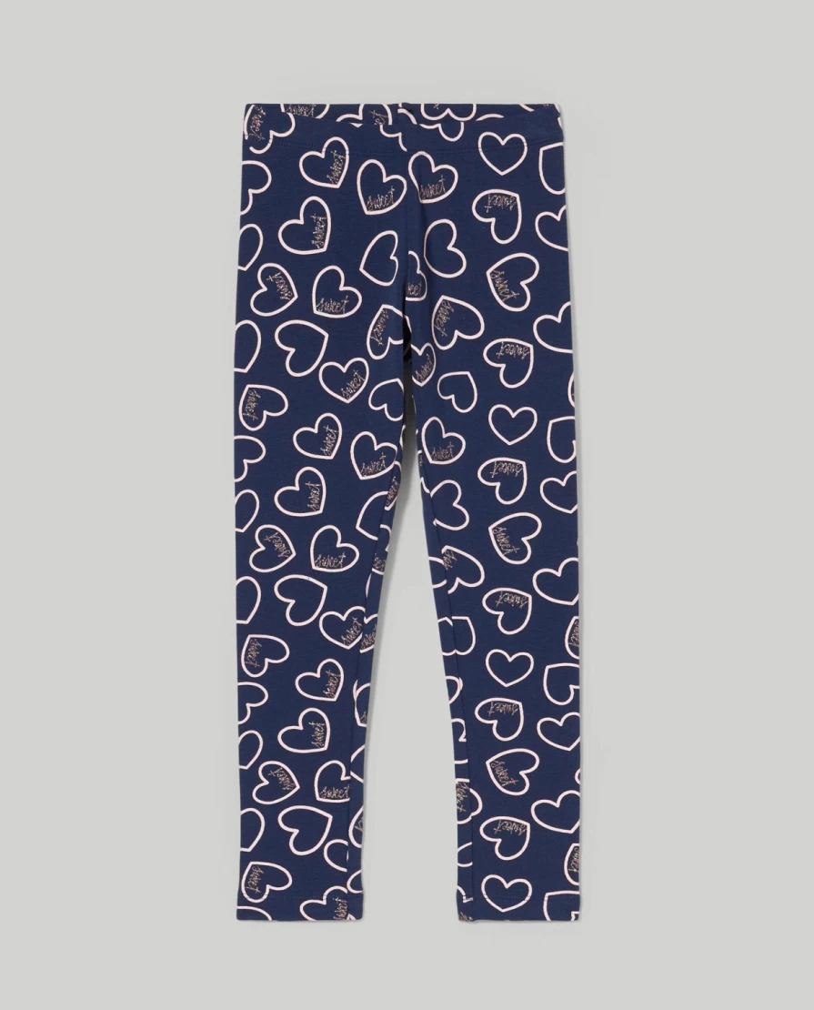 Blukids Girls' Stretch Fleece Printed Leggings for Children - Comfortable & Stylish