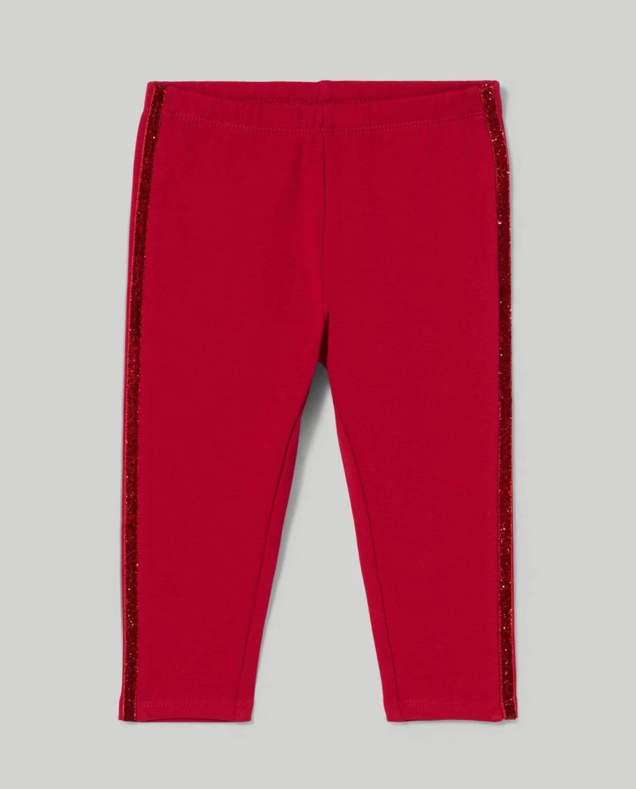 Blukids Newborn Baby Girls Leggings with Side Bands - Soft & Stretchy Infant Pants