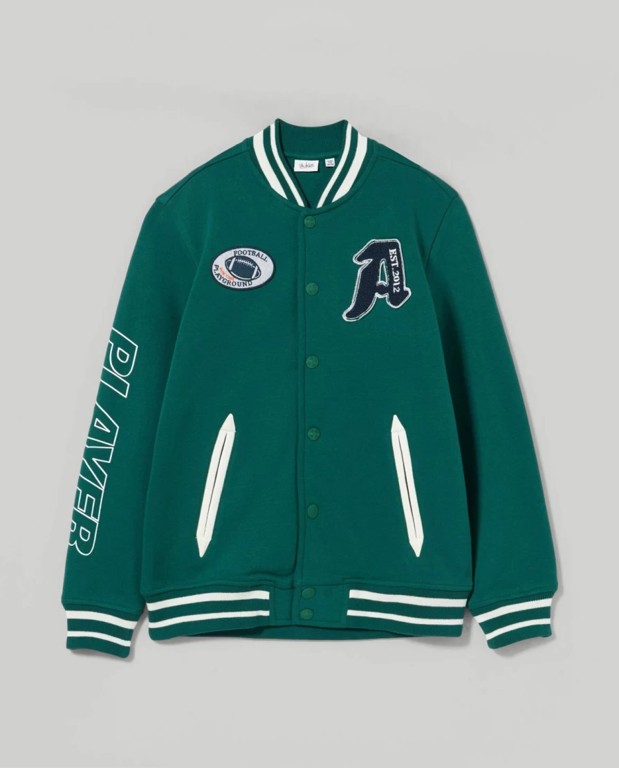 Blukids Youth Cotton Blend Bomber Jacket | Boys' Casual Sweatshirt Style Jacket