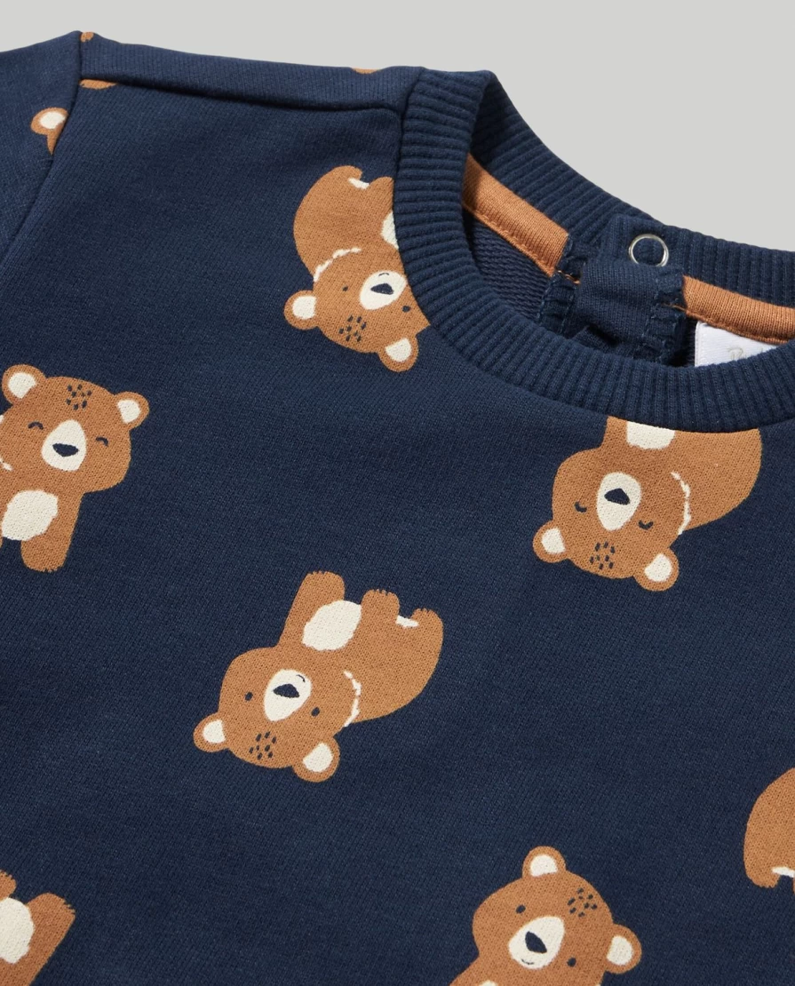 Blukids Newborn Baby Cotton Sweatshirt - Soft & Cute Printed Pullover for Infants