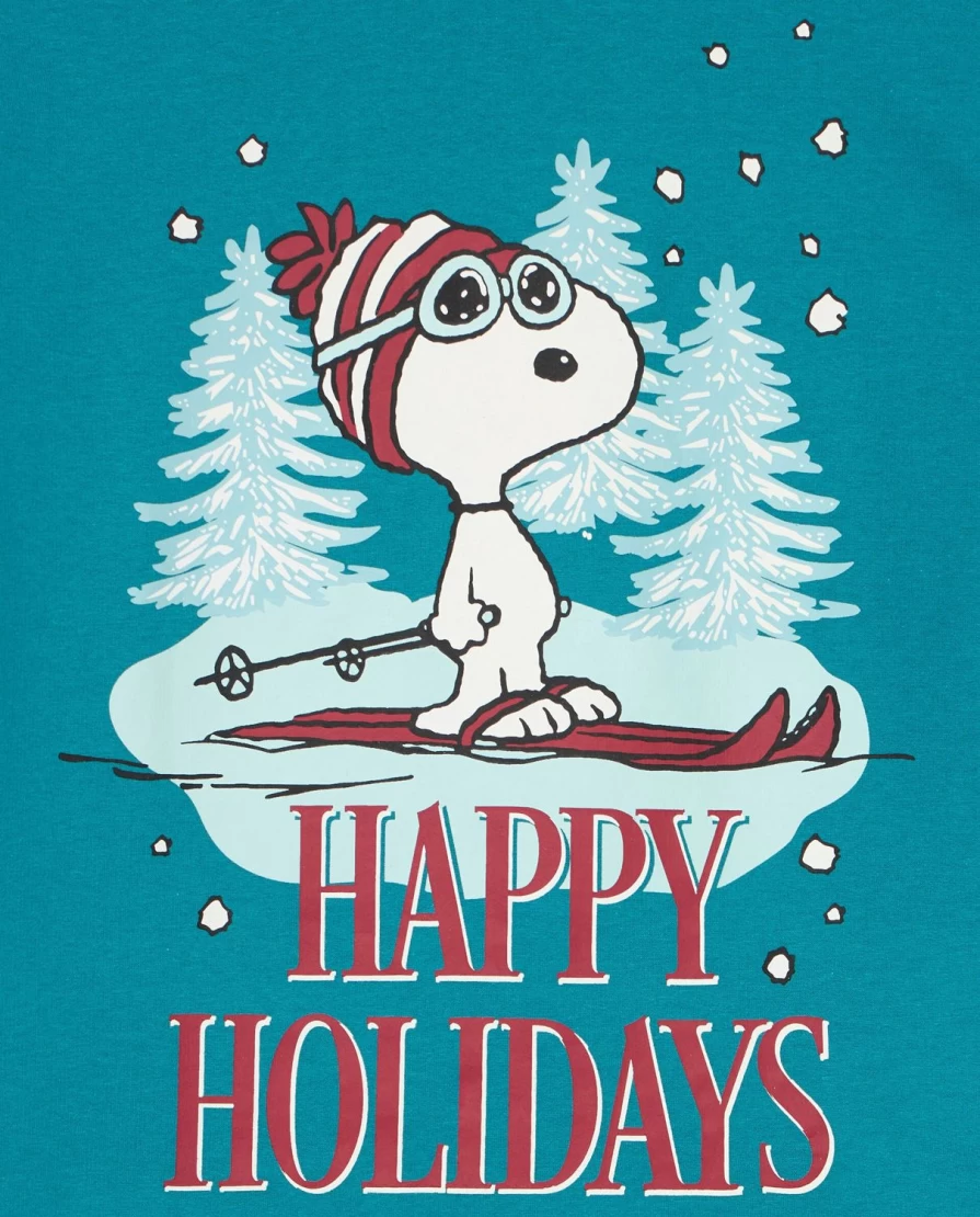 Blukids Youth Long Snoopy Sweatshirt Pajamas for Boys - Cozy Cartoon Sleepwear