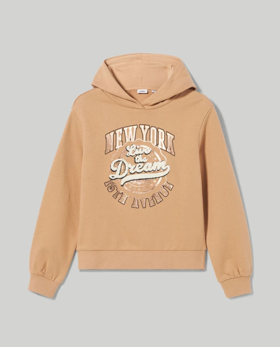 Blukids Youth Cotton Hooded Sweatshirt for Girls - Soft & Comfortable Pullover Hoodie