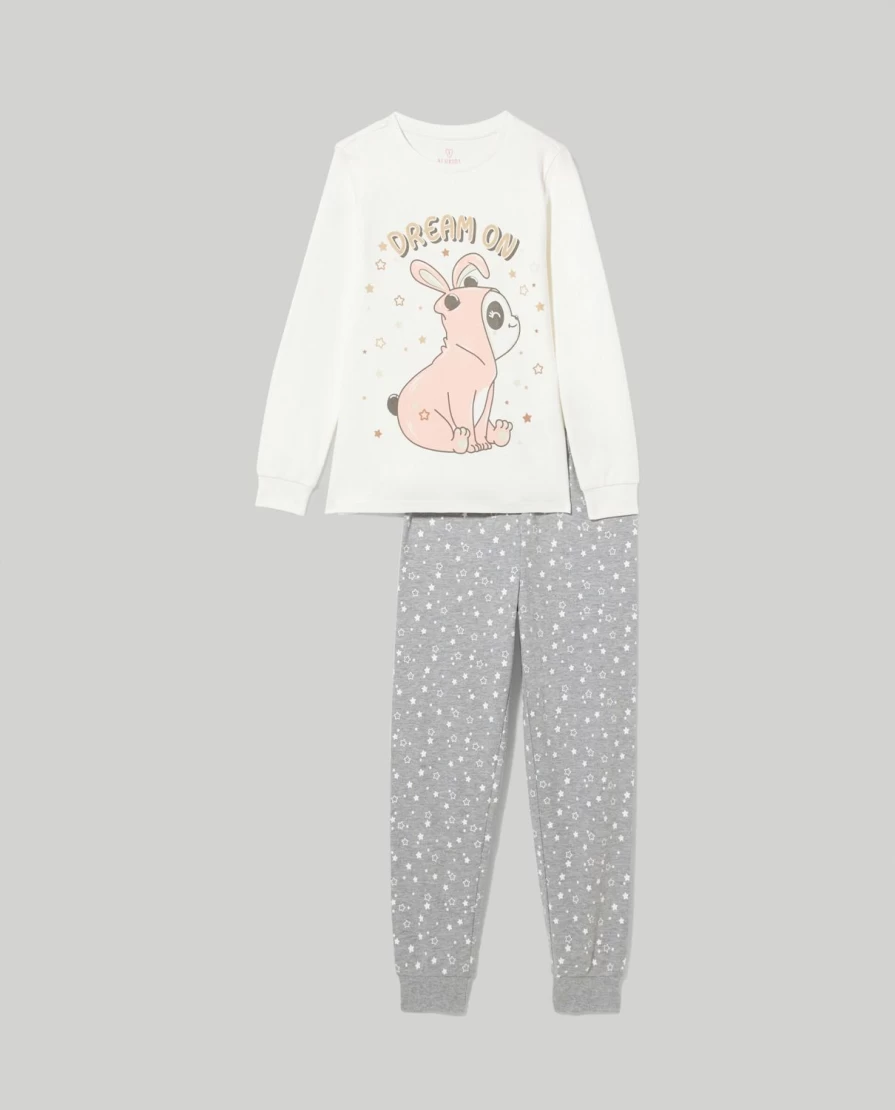 Blukids Girls' Soft Long Cotton Pajamas - Comfortable Kids Sleepwear for Children
