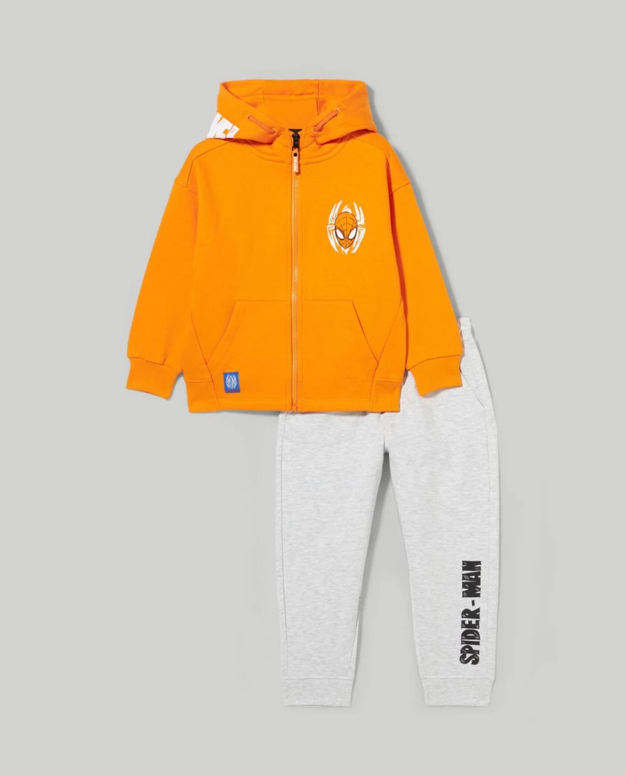 "Blukids Boys' Spider-Man Cotton Jogging Set - Comfortable Sweatshirt & Pants for Kids"