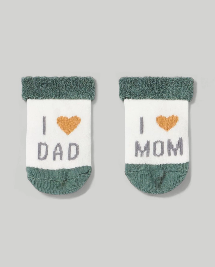 Blukids Organic Cotton Terry Socks for Newborns - Soft Baby Socks for Birth