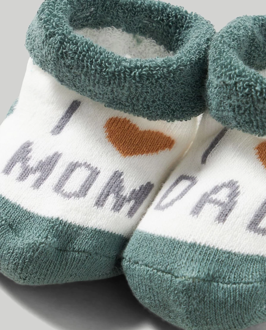 Blukids Organic Cotton Terry Socks for Newborns - Soft Baby Socks for Birth
