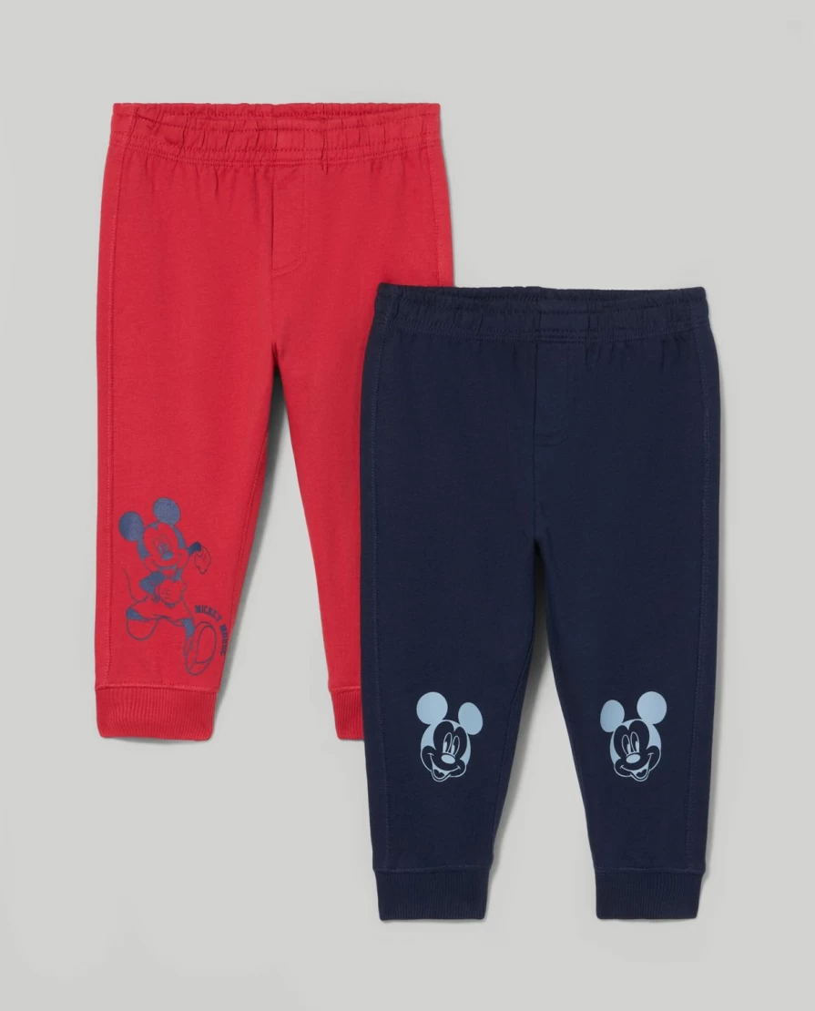 Blukids Newborn Baby Print Joggers - Pack of 2 Soft Cotton Pants