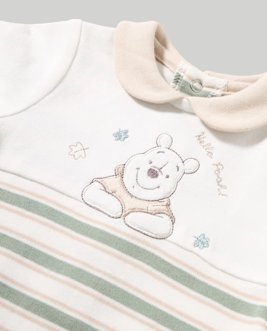 Blukids Newborn Striped Cotton Onesie - Embroidered & Applique Baby Bodysuit for Unisex Infants