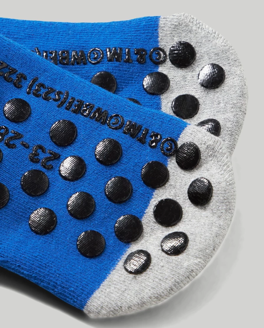 Blukids Non-Slip Grip Socks for Toddlers and Kids - Anti-Skid Children's Socks
