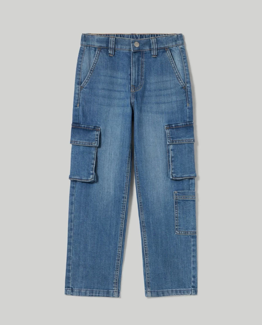 Blukids Kids' Cargo Jeans for Boys and Girls - Durable and Stylish Children's Denim Pants