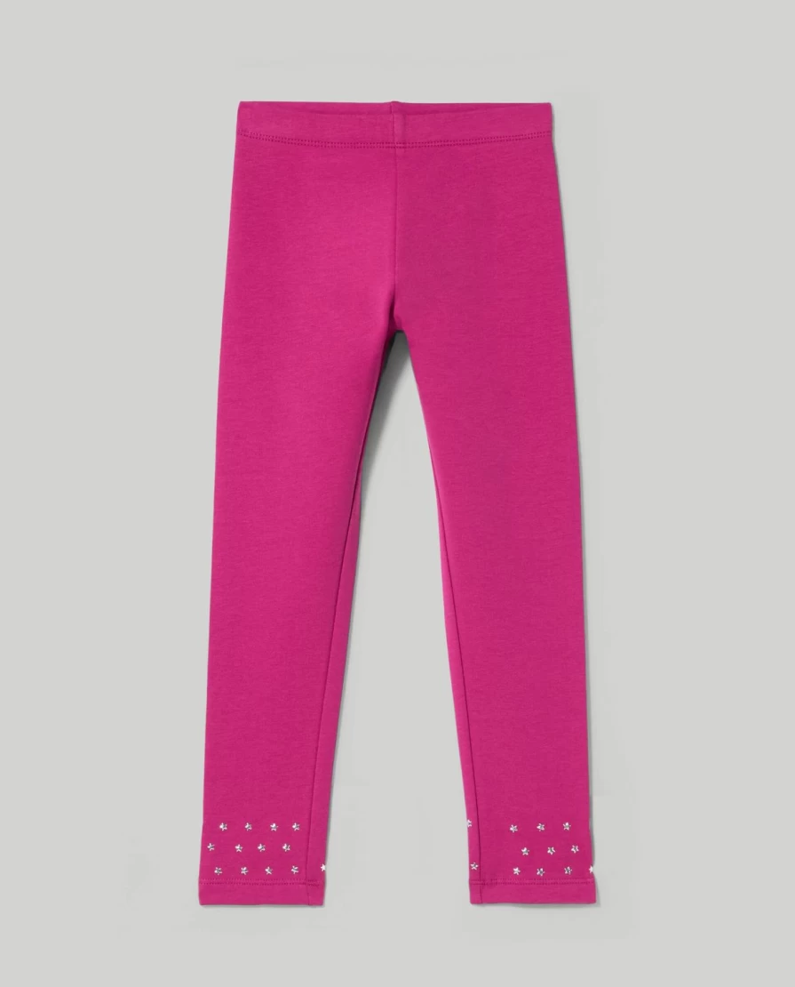 Blukids Girls' Stretch Cotton Fleece Leggings for Kids - Soft Warm Winter Pants