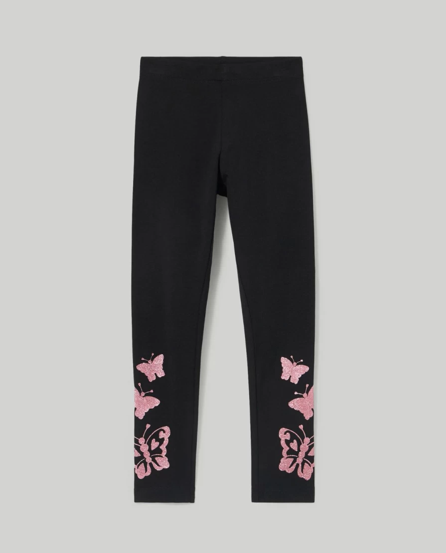Blukids Girls' Stretchy Printed Cotton Leggings for Kids - Comfortable Children's Fashion Pants