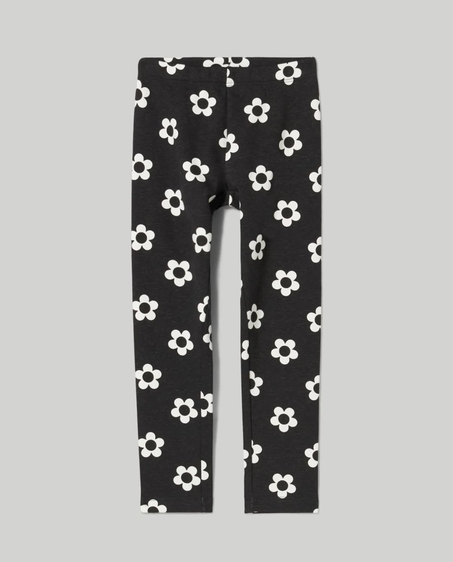 Blukids Girls' Stretch Cotton Brushed Fleece Leggings for Kids - Soft Warm Winter Pants