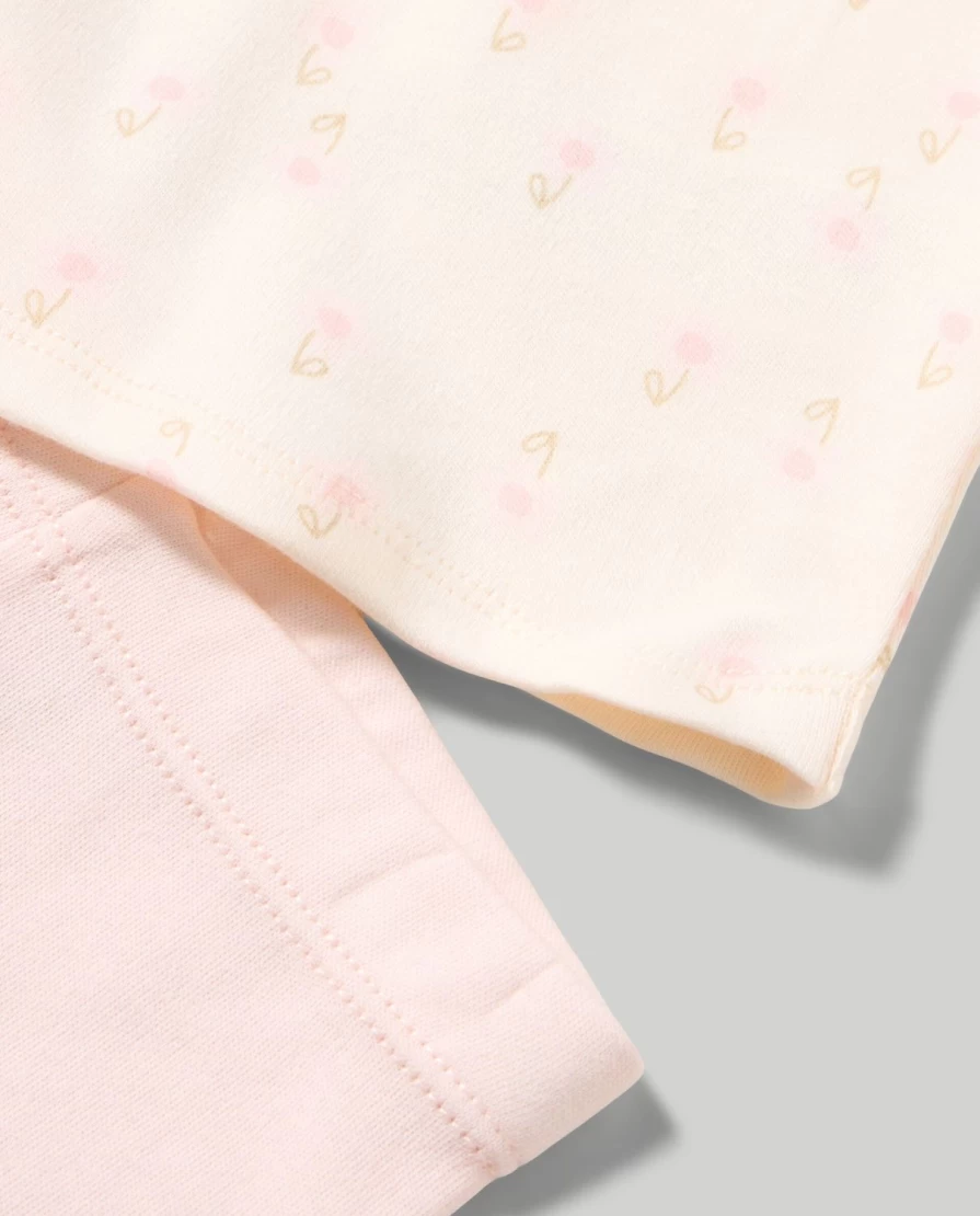 Blukids Newborn Baby Girls Pure Cotton Jogging Set - Soft & Comfortable 2-Piece Outfit