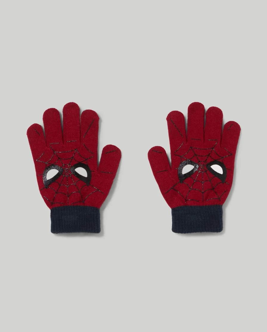 Blukids Spiderman Print Tricot Gloves for Kids - Children's Superhero Winter Gloves