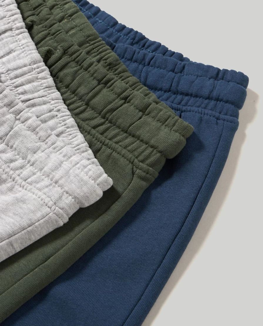 Blukids 3-Pack Boys' Cotton Joggers for Children - Comfortable Play & Lounge Pants