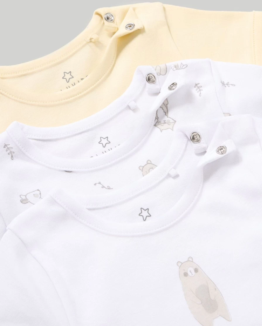 Blukids 3-Pack 100% Cotton Baby Bodysuits for Newborns - Soft & Comfortable