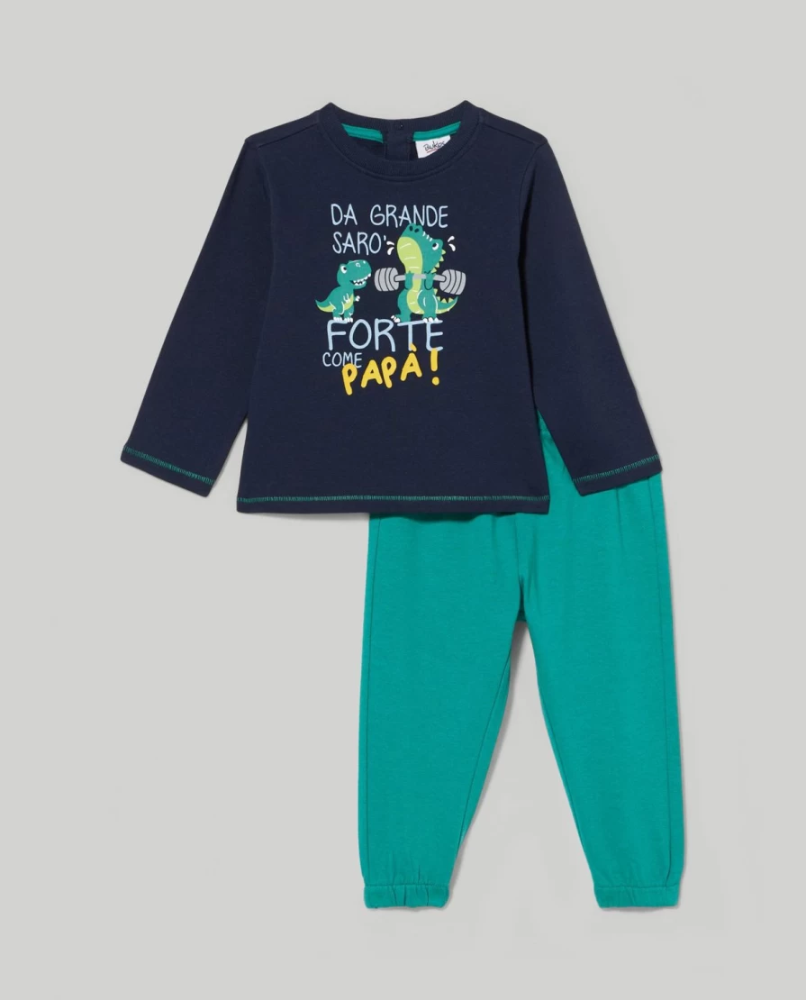 "Blukids Pure Cotton Newborn Jogging Set – Soft Baby Athletic Outfit"