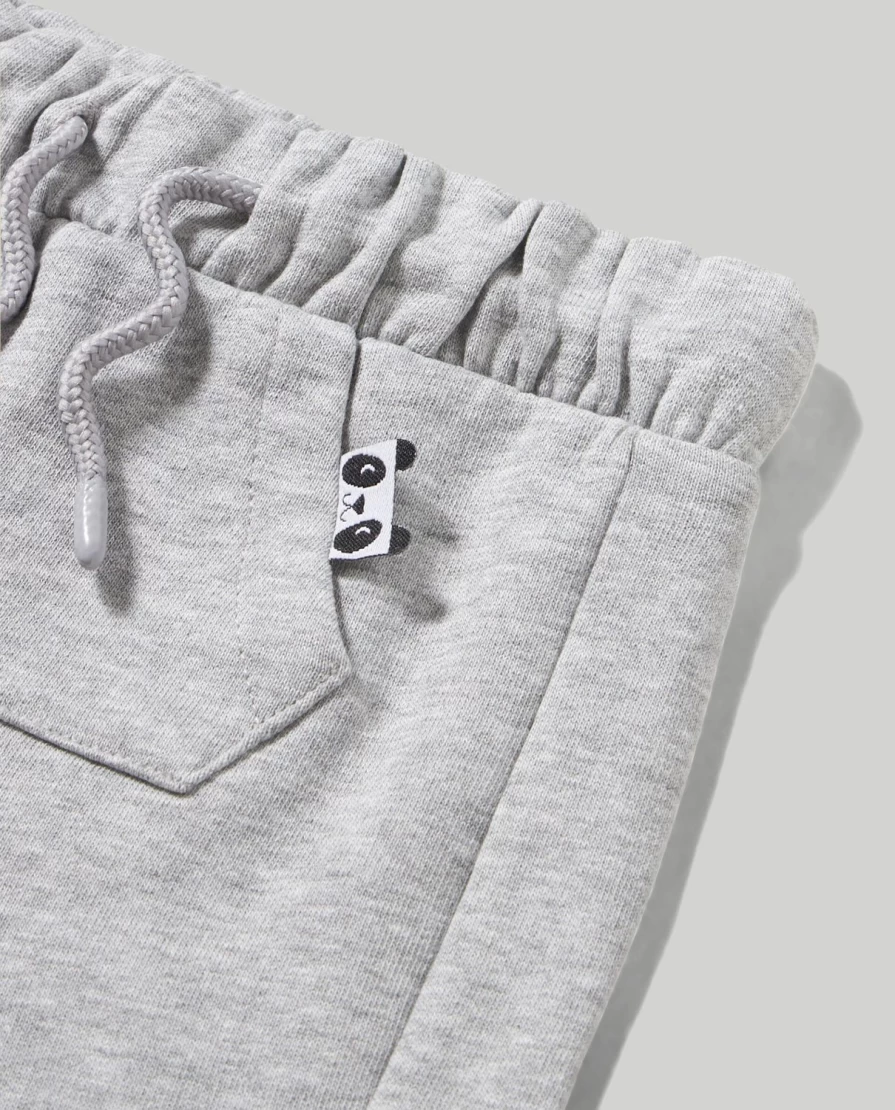 Blukids Newborn Melange Cotton Jogger Pants with Stylish Applications
