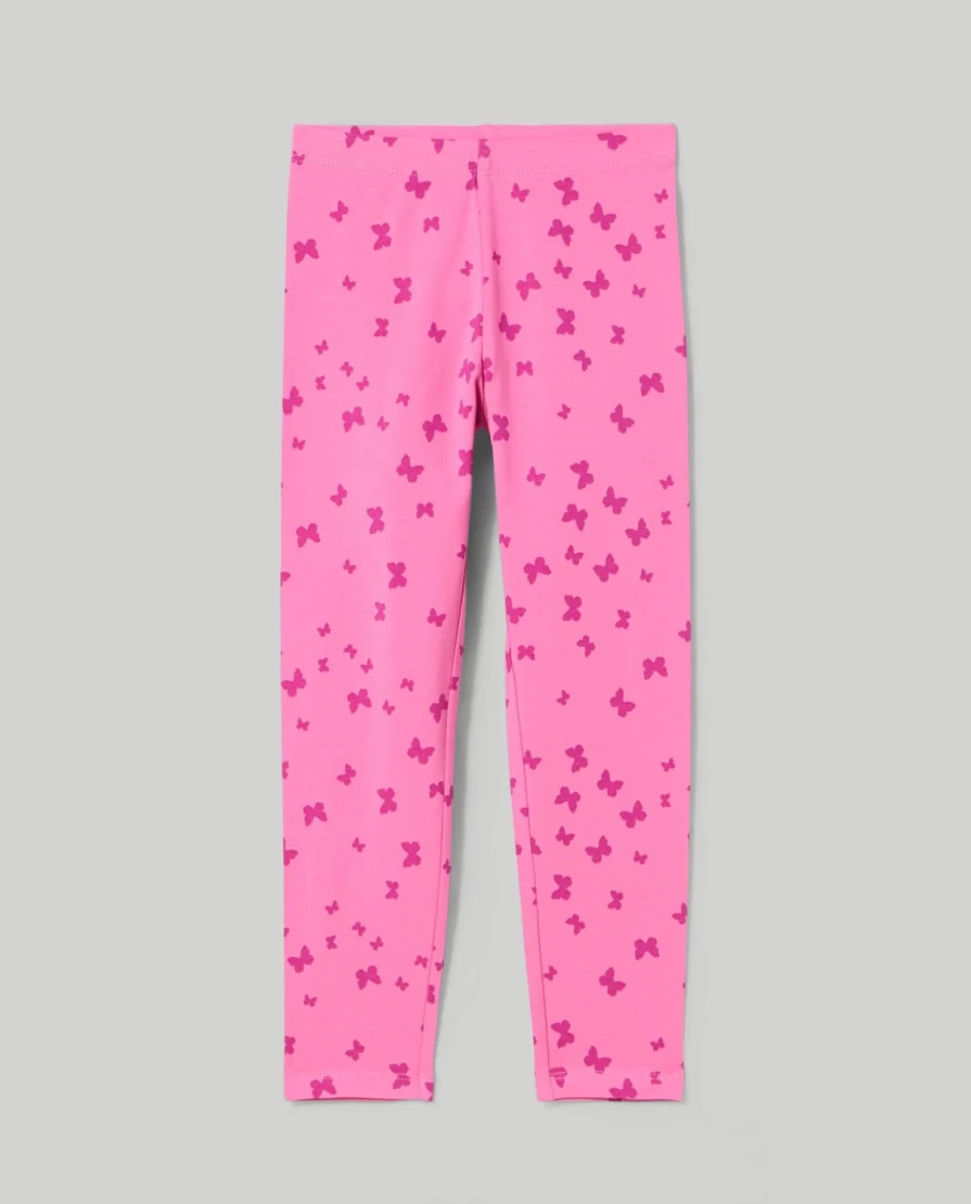 Blukids Girls' Printed Stretch Cotton Leggings for Children - Comfortable & Stylish