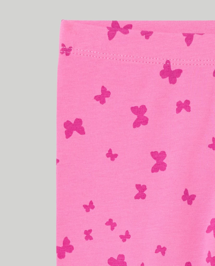 Blukids Girls' Printed Stretch Cotton Leggings for Children - Comfortable & Stylish