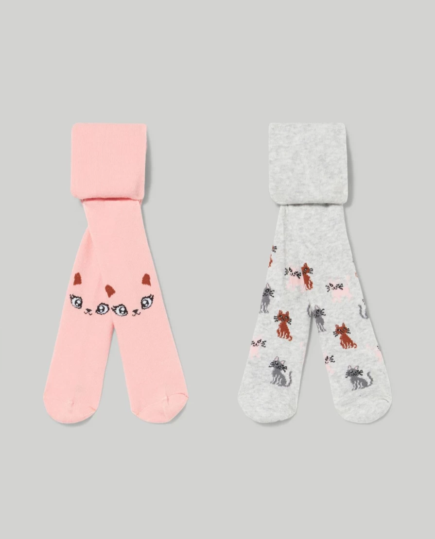 Blukids Newborn Baby Girl Tights - Soft & Stretchy 2-Pack for Infants