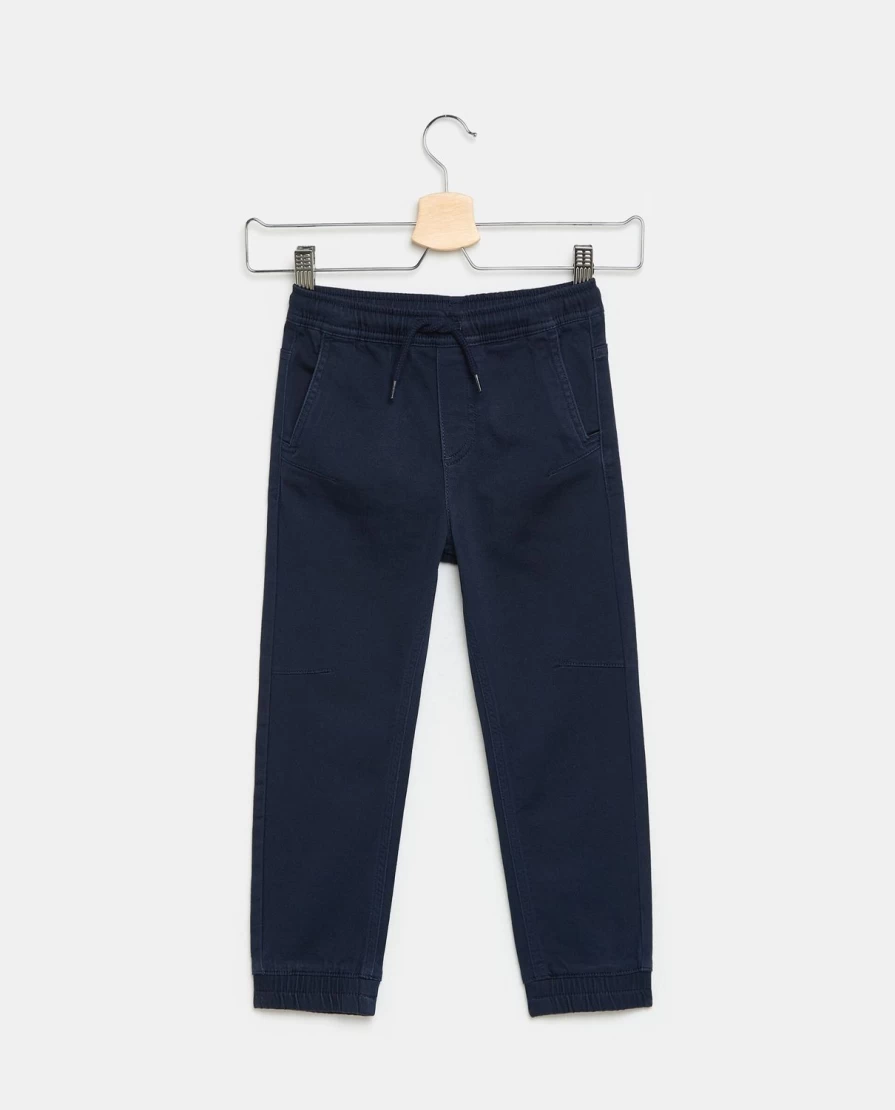 Blukids Kids' Cotton Solid Color Jogger Pants with Elastic Waist & Drawstring for Boys & Girls