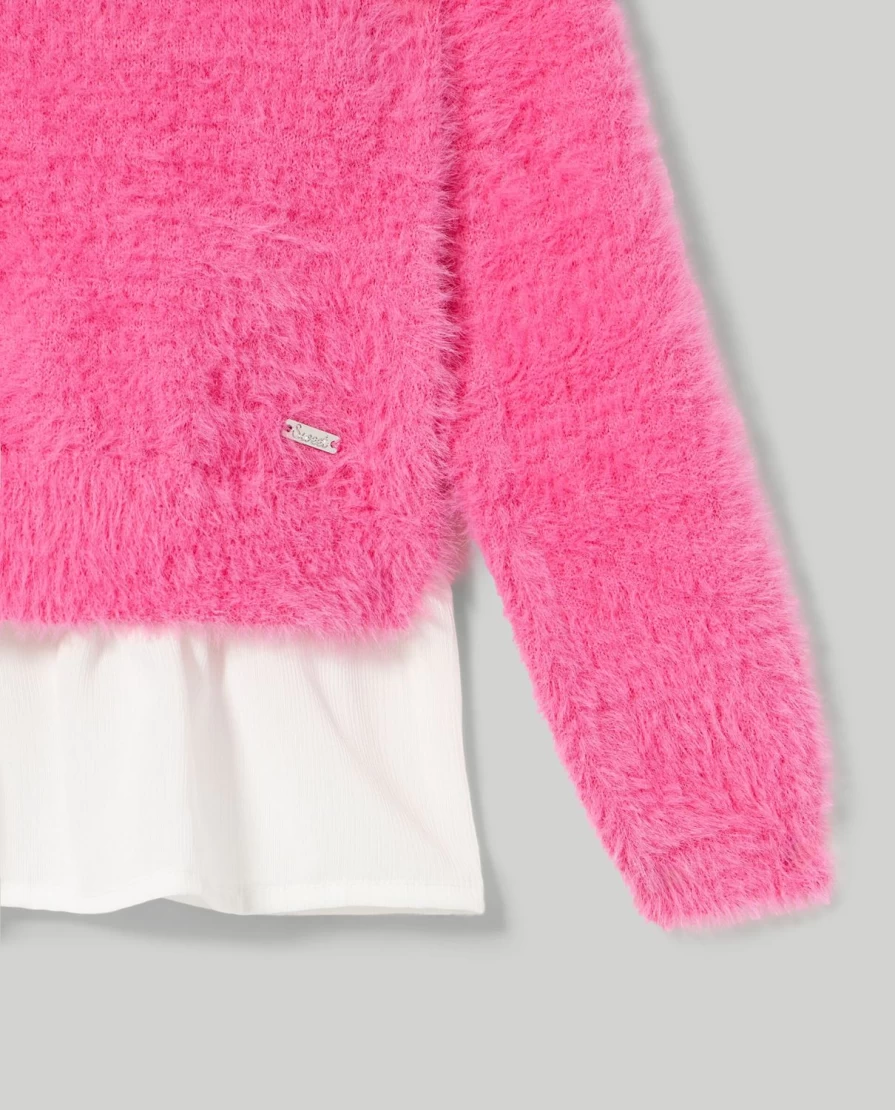 "Blukids Tricot Fur Effect Yarn for Children - Soft Knitting Yarn for Girls"