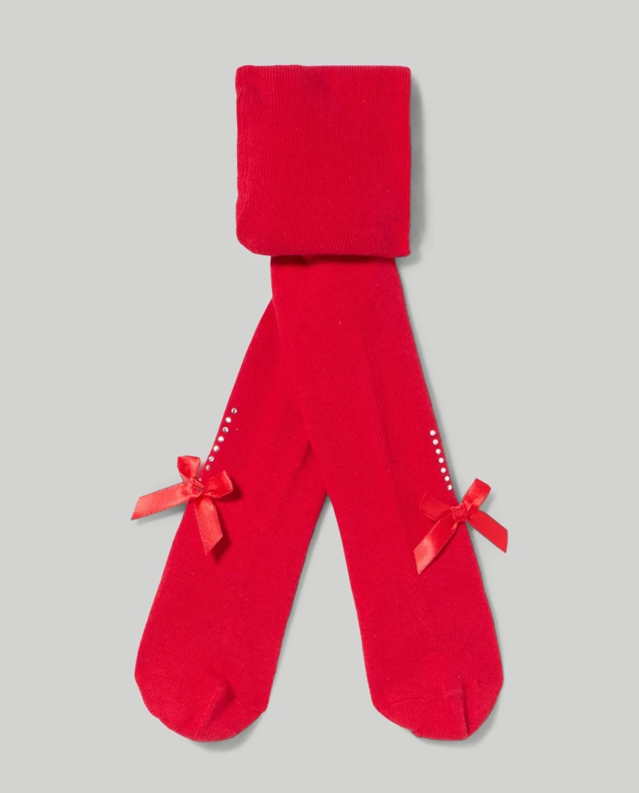 Blukids Newborn Baby Girl Tights with Adorable Bow Detail - Soft & Stretchy Leggings for Infants