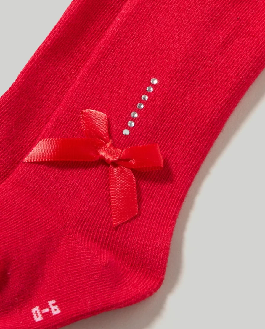 Blukids Newborn Baby Girl Tights with Adorable Bow Detail - Soft & Stretchy Leggings for Infants