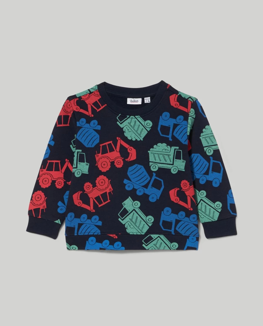 Blukids Newborn Pure Cotton Baby Print Sweatshirt - Soft & Comfortable Infant Pullover