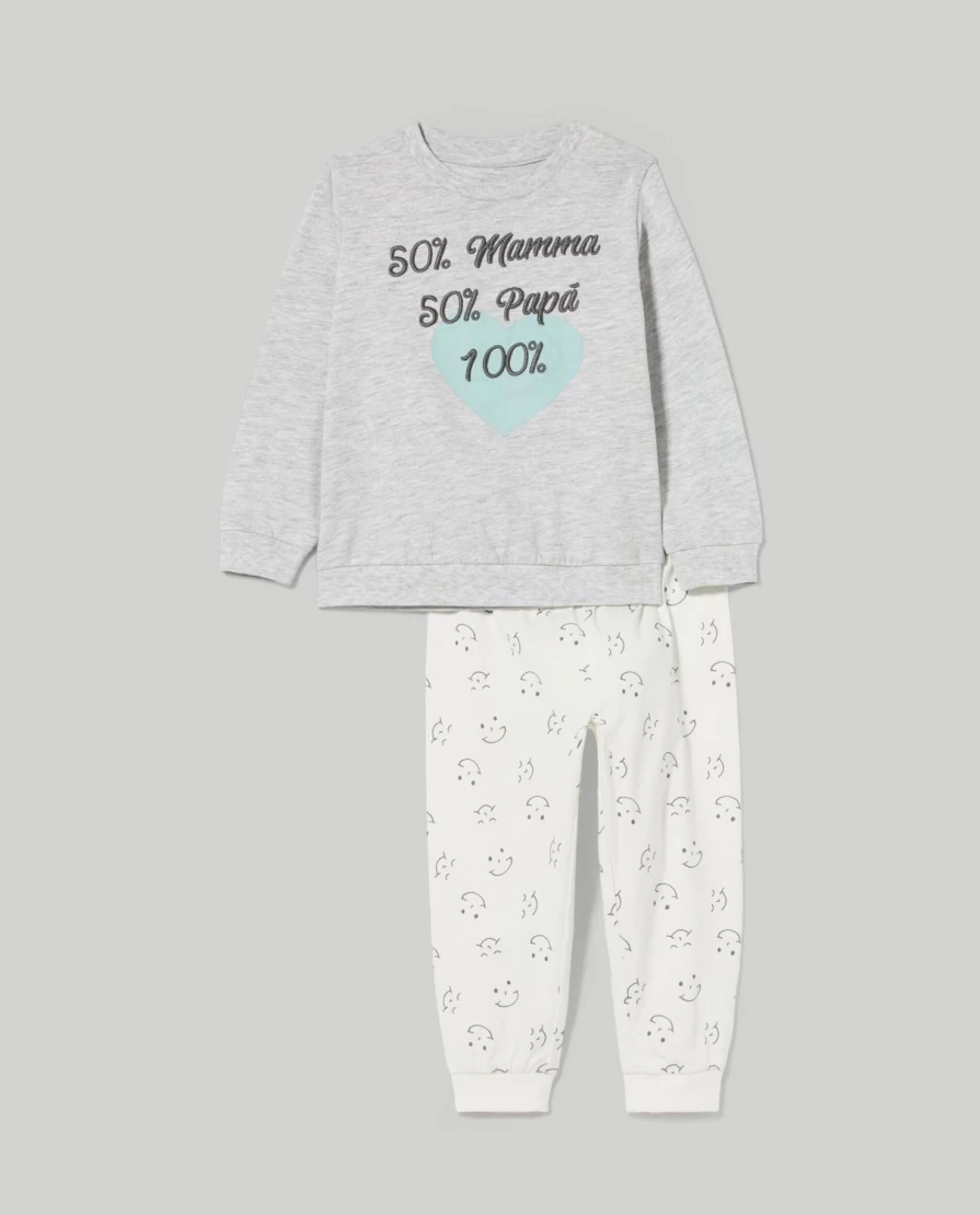 Blukids Newborn Cotton Pajama Set - Soft Melange Sleepwear for Babies