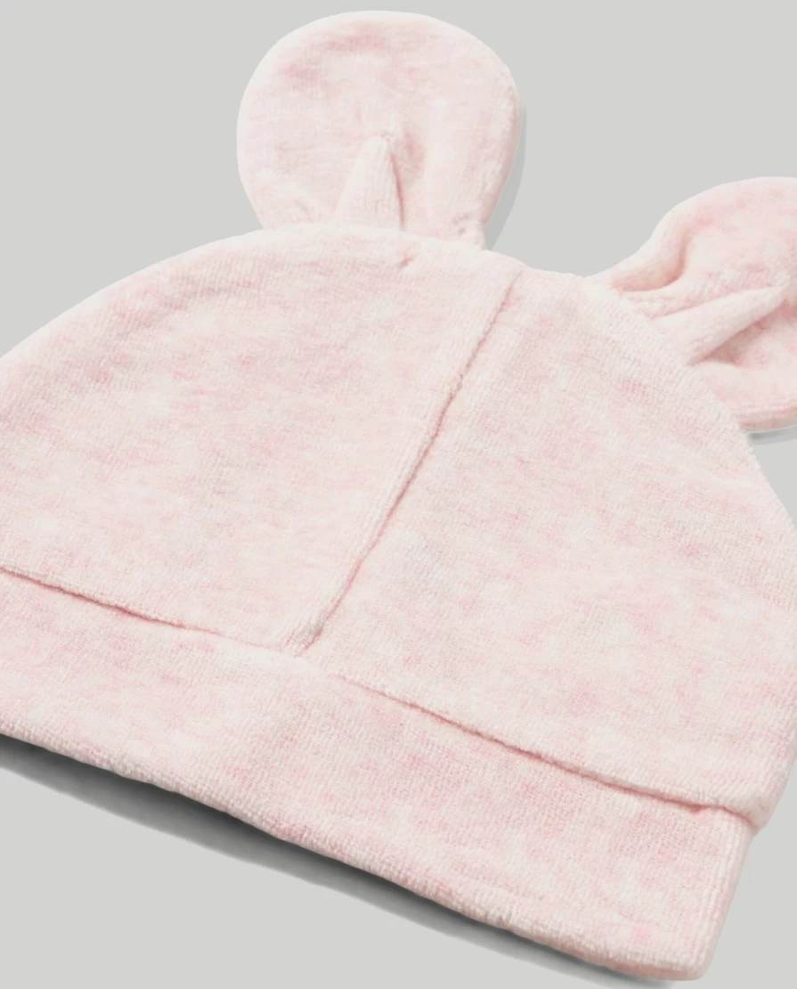 Blukids Baby Chenille Hat With Animal Ears - Soft Unisex Infant Beanie For Newborns