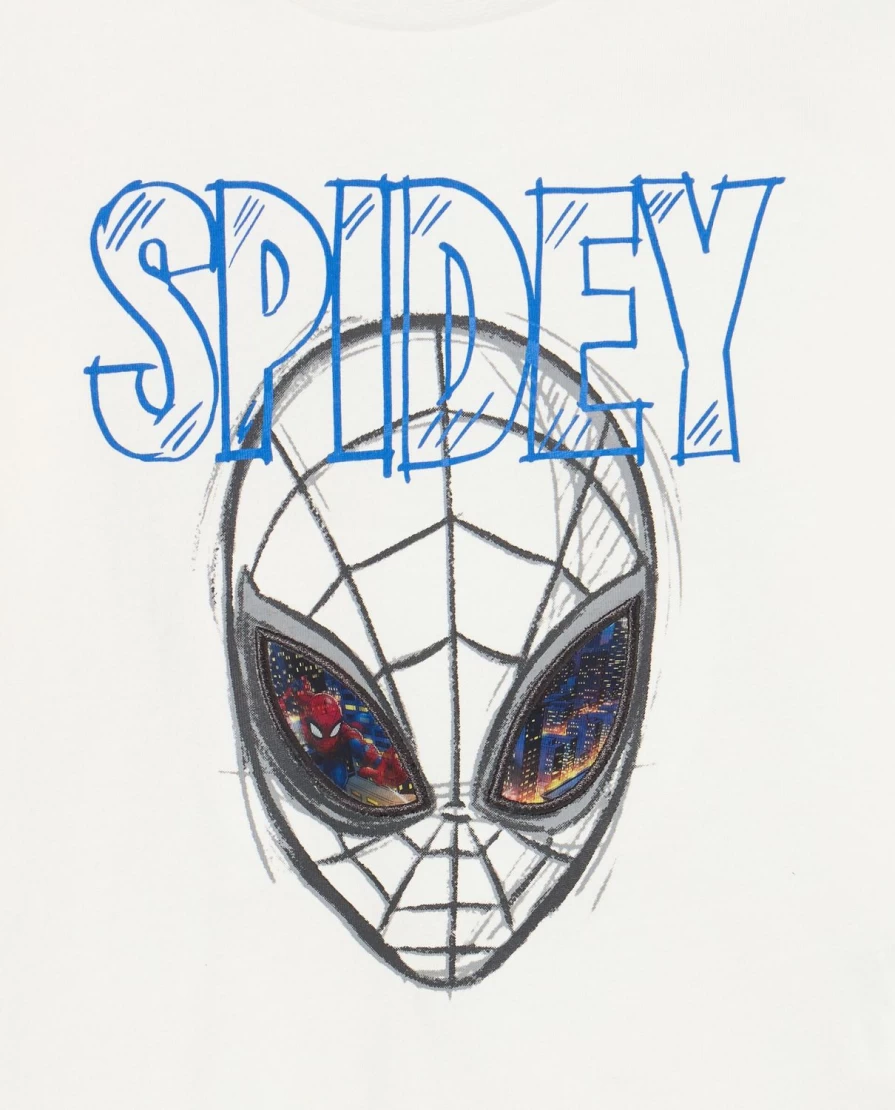 Blukids Spider-Man Long Sleeve T-Shirt for Kids - Marvel Superhero Graphic Tee for Children