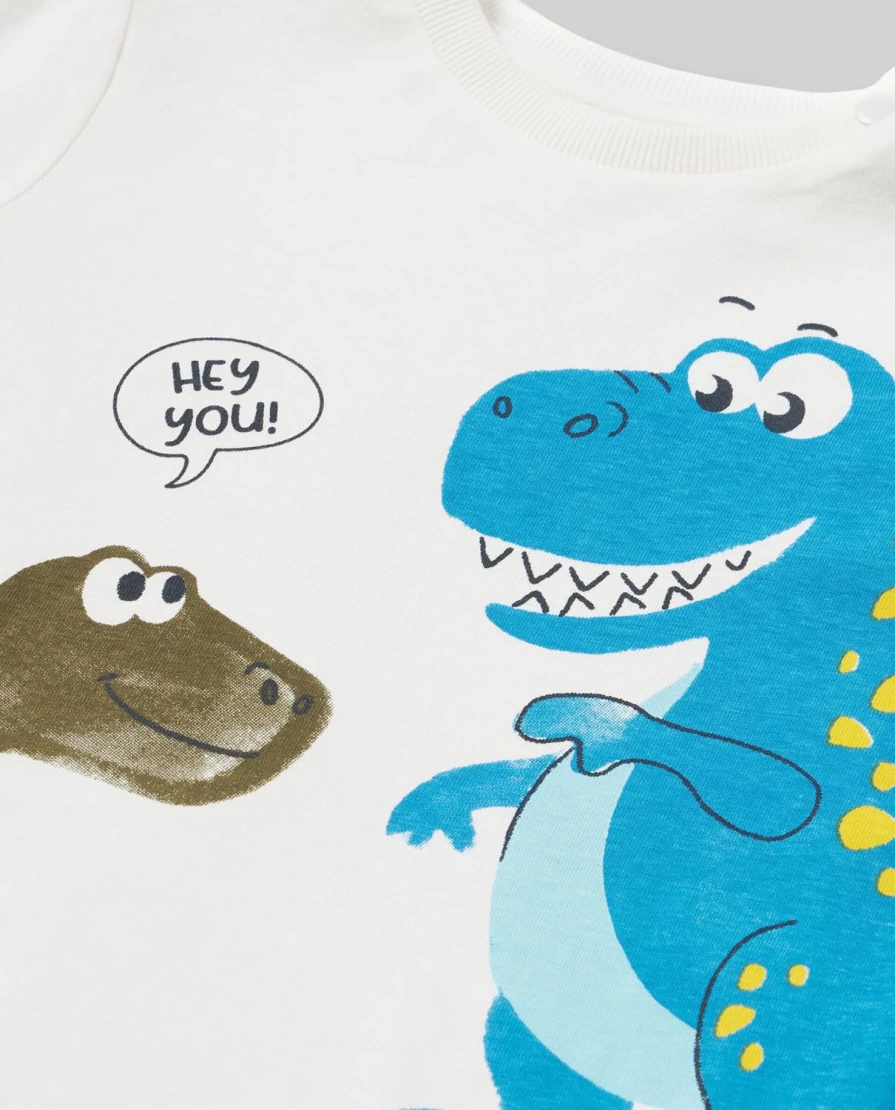 Blukids Newborn Baby Cotton T-Shirt with Cute Print - Soft & Comfortable Infant Tee