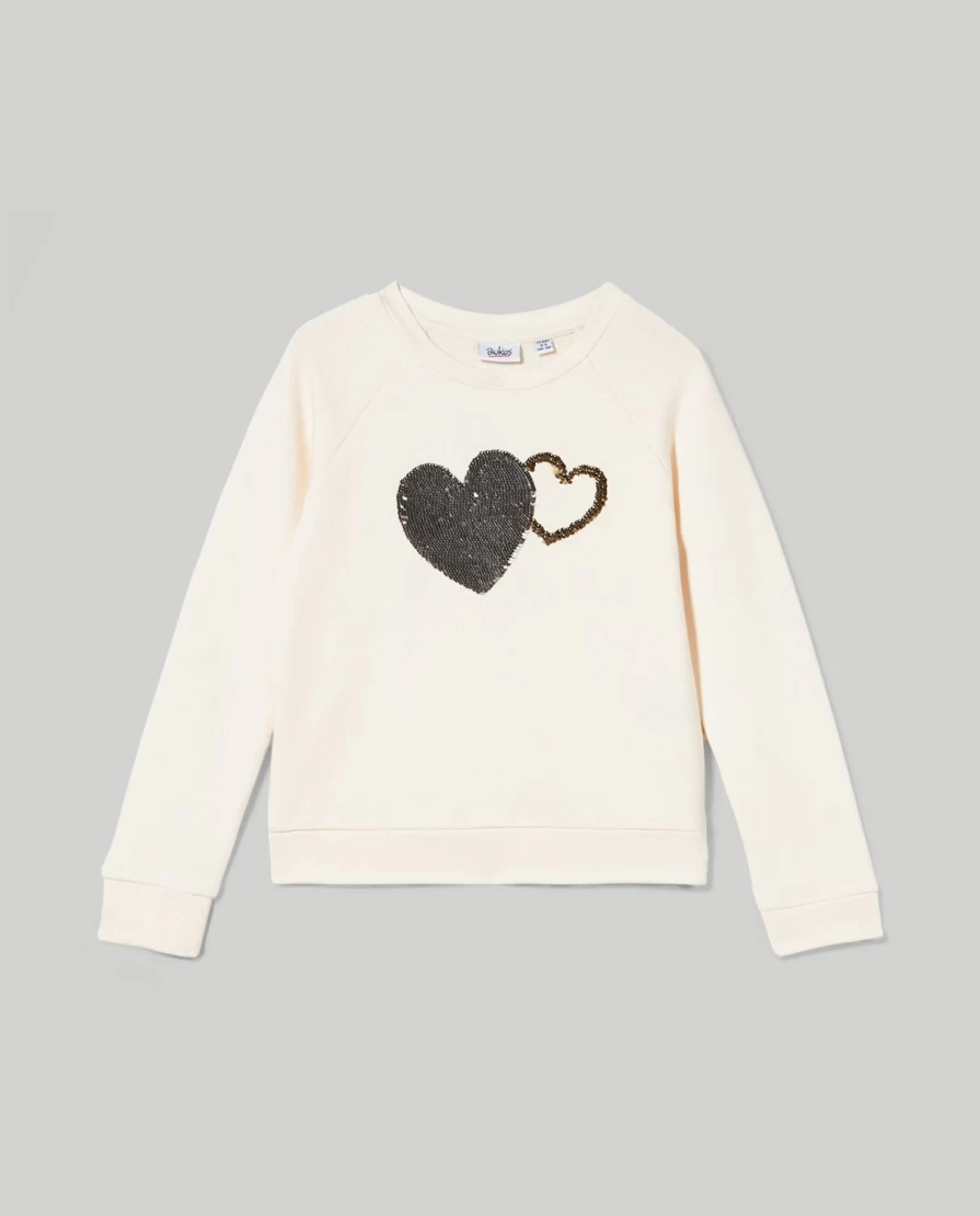 Blukids Girls' Soft Pure Cotton Crew Neck Sweatshirt - Comfortable Kids Pullover