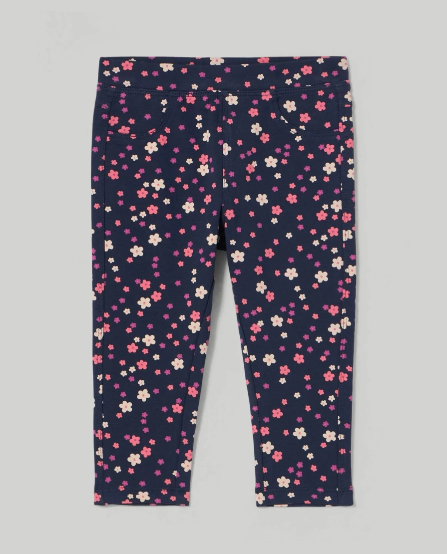 Blukids Newborn Baby Girls Stretch Cotton Treggings - Soft & Comfortable