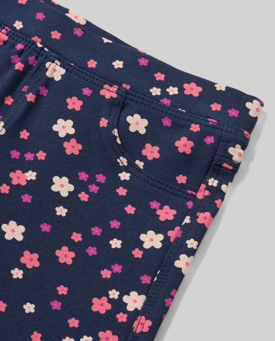 Blukids Newborn Baby Girls Stretch Cotton Treggings - Soft & Comfortable