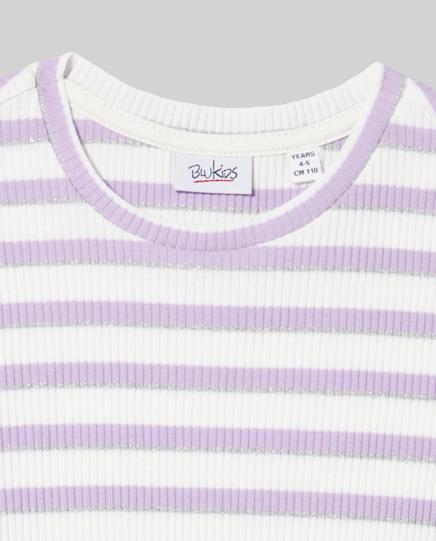 "Blukids Girls' Long Sleeve Ribbed Cotton T-Shirt - Soft Kids Top"