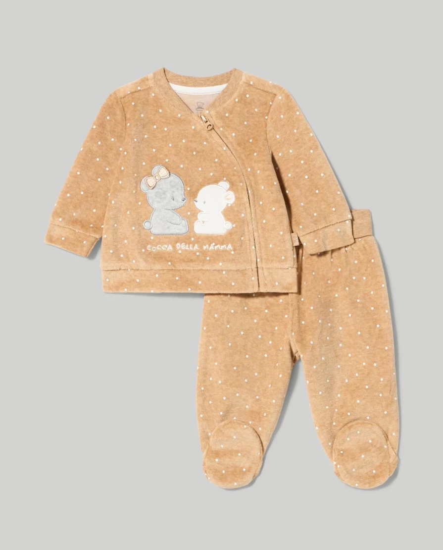 Blukids Embroidered Chenille Baby Set for Birth - Soft and Cozy Outfit