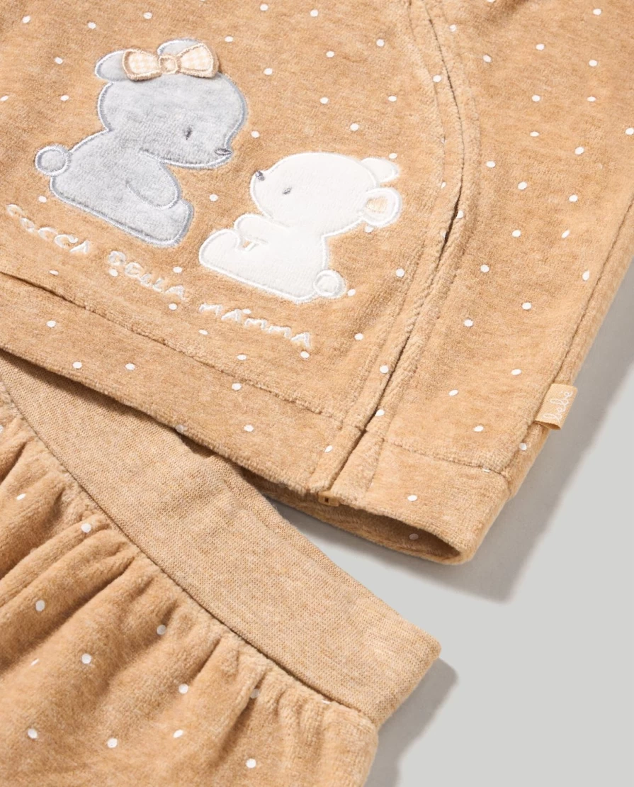Blukids Embroidered Chenille Baby Set for Birth - Soft and Cozy Outfit