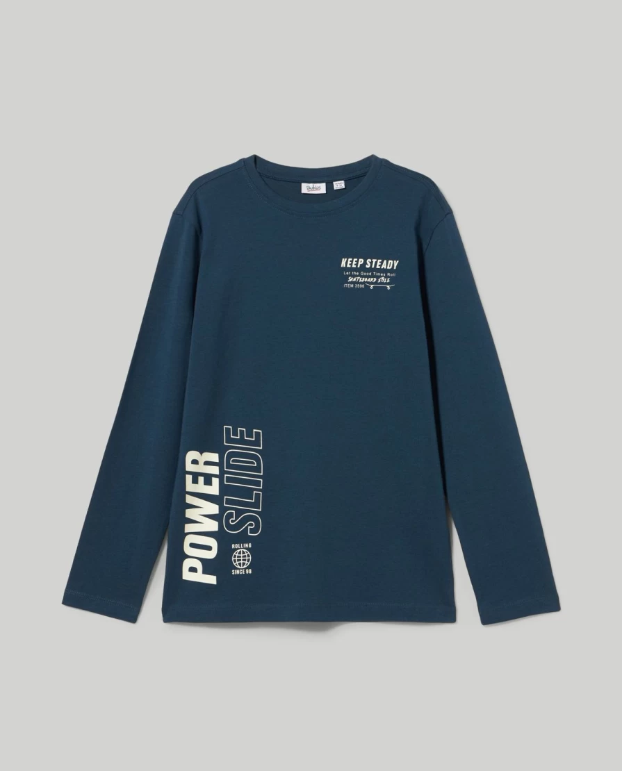 Blukids Youth Long Sleeve T-Shirt with Fun Boy Graphic Print