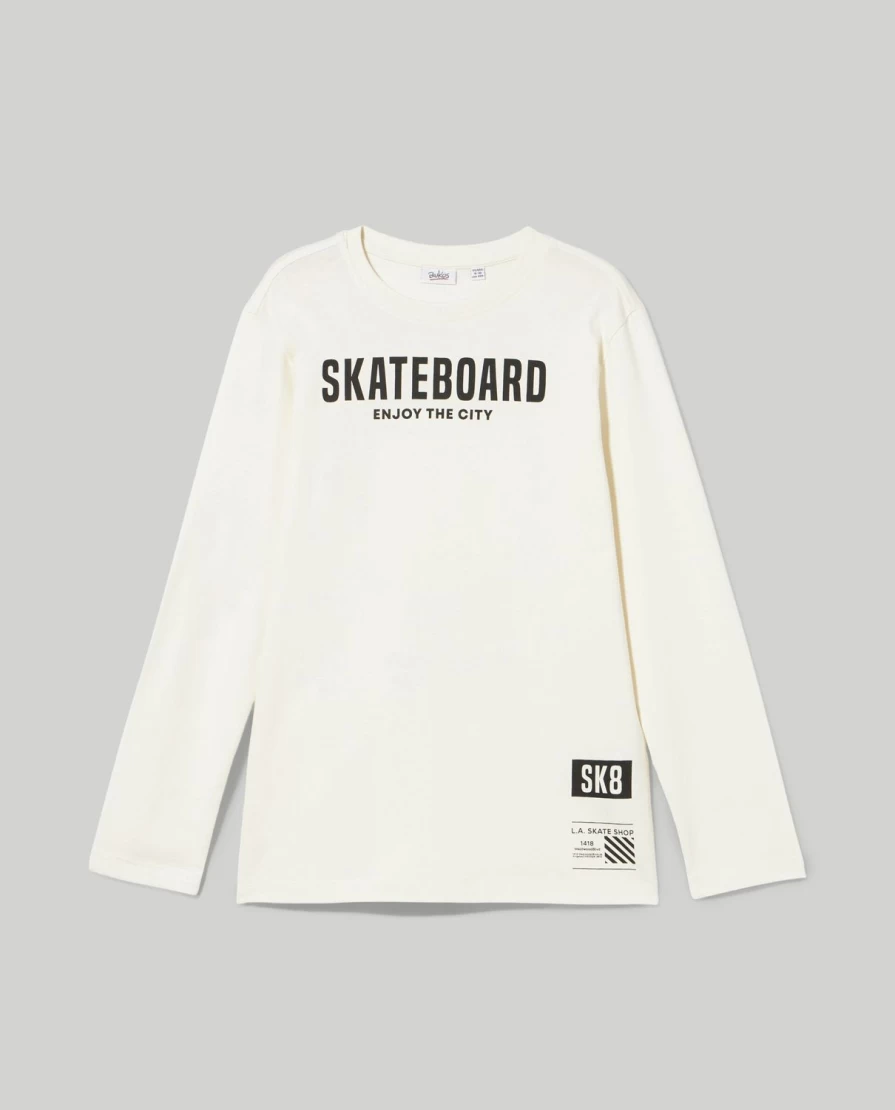 Blukids Youth Long Sleeve T-Shirt with Cool Boy Graphic Print
