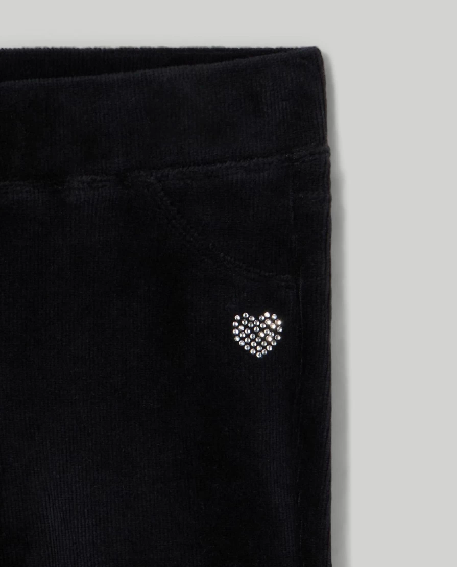 Blukids Girls' Chenille Ribbed Leggings for Kids - Soft Stretchy Comfort Pants