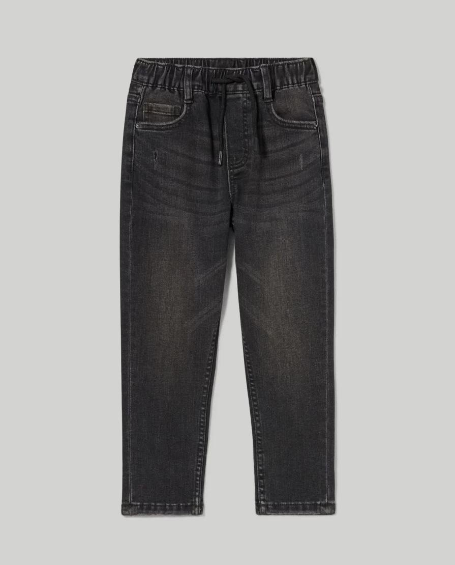 "Blukids Boys' Denim Joggers - Comfortable Stylish Kids' Pants for Active Children"