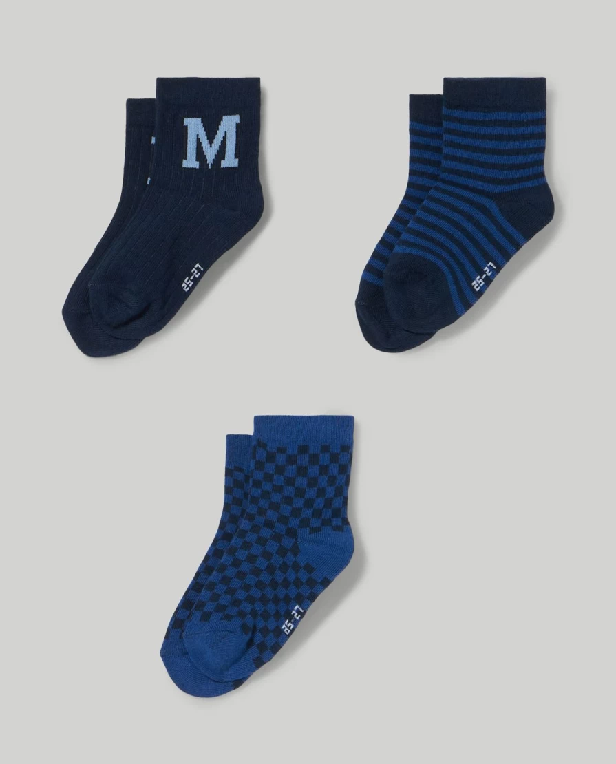 Blukids 3-Pack Children's Socks for Boys and Girls - Soft and Durable Kids Socks