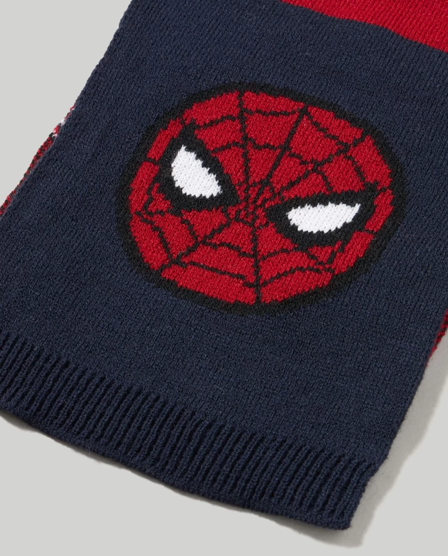 Blukids Spiderman Knit Scarf for Kids - Marvel Superhero Children's Winter Accessory