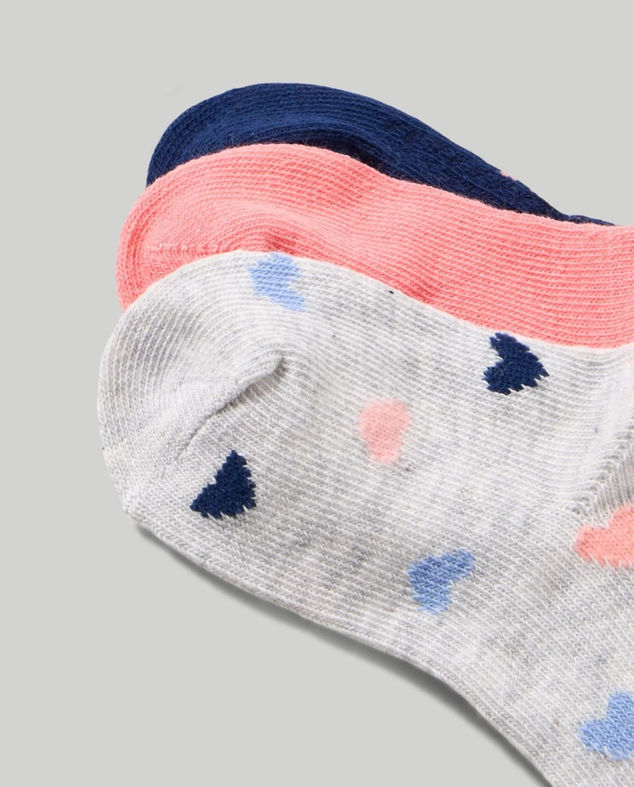 Blukids Newborn Baby Girls Cotton Blend Socks - Soft & Comfortable 3-Pack