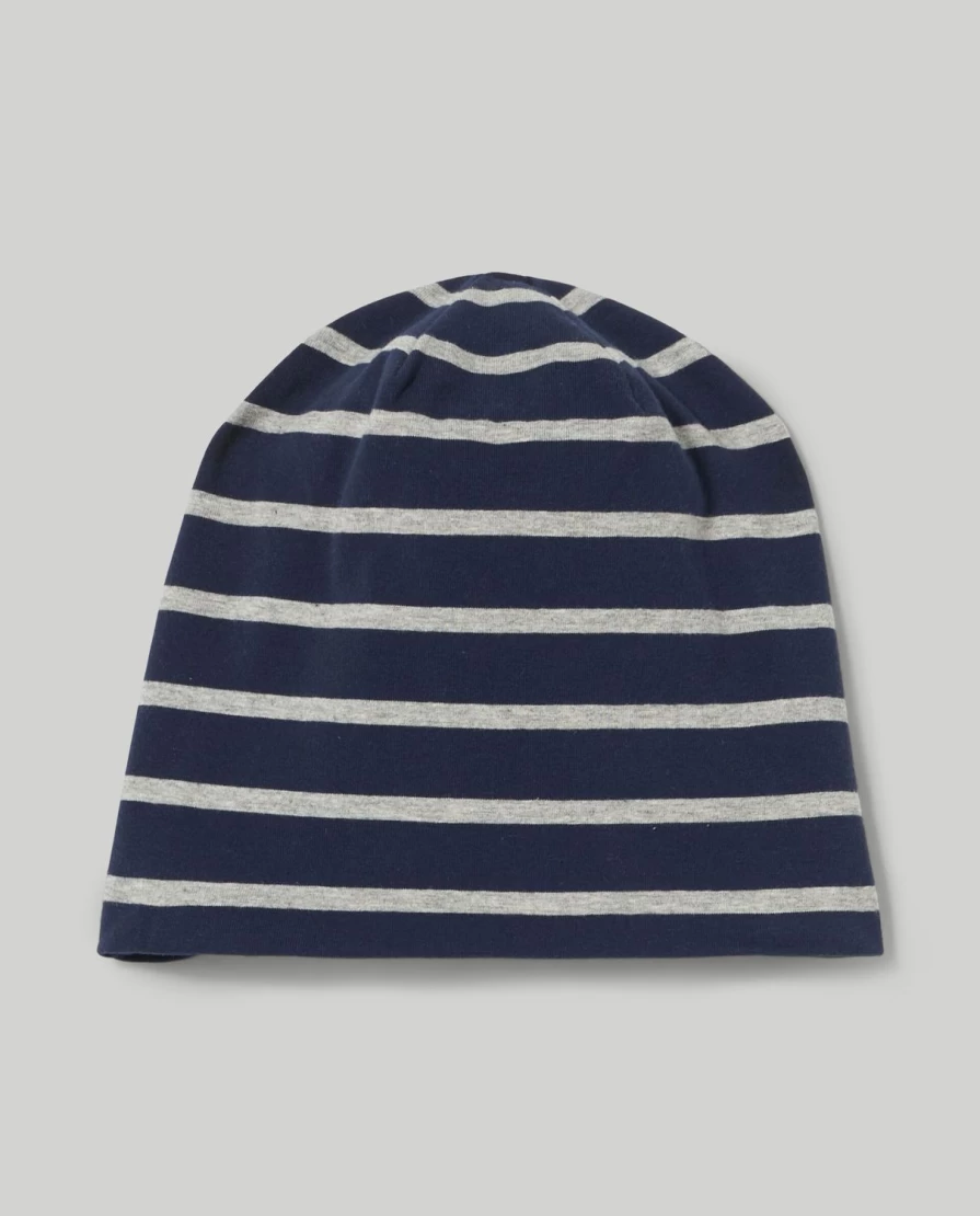 Blukids Striped Cotton Beanie for Kids - Soft Jersey Knit Winter Hat for Children