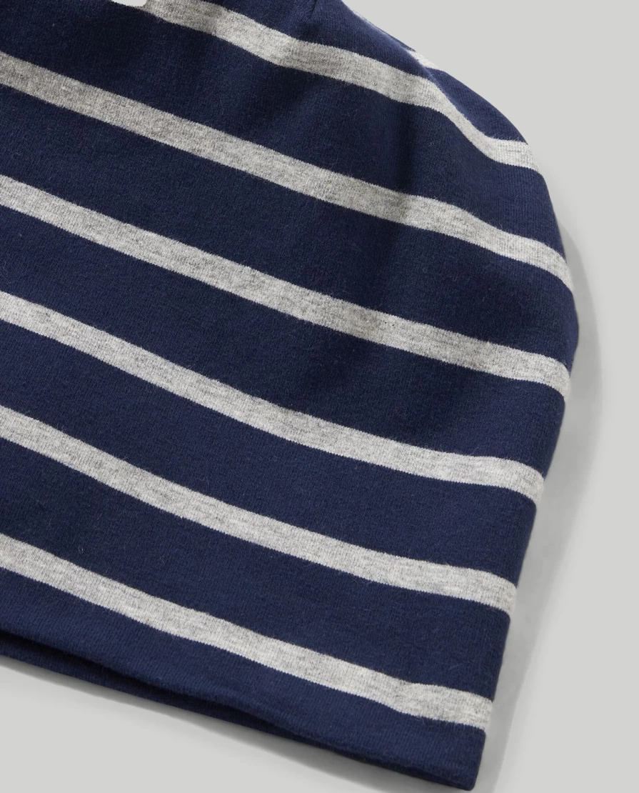 Blukids Striped Cotton Beanie for Kids - Soft Jersey Knit Winter Hat for Children